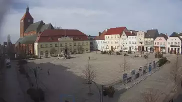 Kamera w Darłowie skierowana na Plac Kościuszki.