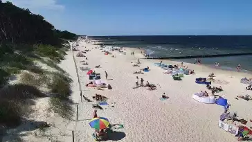 Wydmy w Dźwirzynie z kamery online.