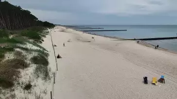 Wydmy w Dźwirzynie z kamery online.