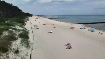 Wydmy w Dźwirzynie z kamery online.