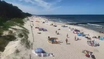 Wydmy w Dźwirzynie z kamery online.