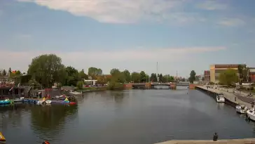 Widok na rzeke Elbląg i Bulwar Zygmunta Augusta