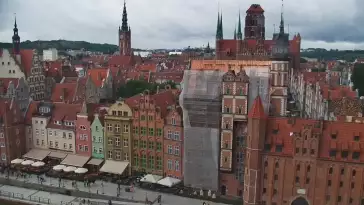 Gdańsk - widok z kamery na Starówkę od strony Motławy