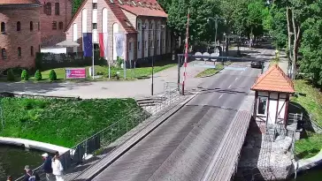 Widok na żywo na most obrotowy w Giżycku