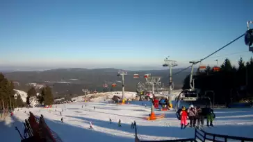 Zieleniec Gryglówka - widok z kamery na stok