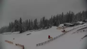 Widok z Kamery na panoramę Tatr.