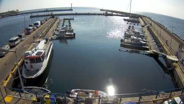 Widok z Kamery na marinę w Helu