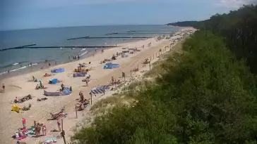 Kamera w Jarosławcu z widokiem na plażę