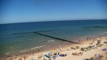 Kamera w Jarosławcu z widokiem na plażę