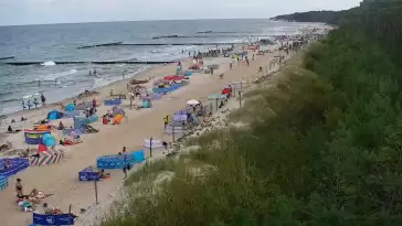Kamera w Jarosławcu z widokiem na plażę