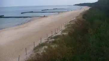 Kamera w Jarosławcu z widokiem na plażę