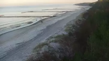 Kamera w Jarosławcu z widokiem na plażę