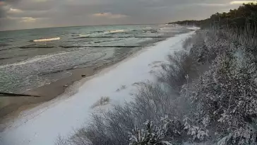 Kamera w Jarosławcu z widokiem na plażę