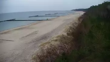 Kamera w Jarosławcu z widokiem na plażę