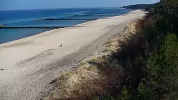 Kamera w Jarosławcu z widokiem na plażę
