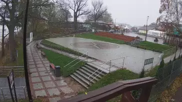 Widok z Kamery na plac widokowy Róża Wiatrów w Jarosławcu