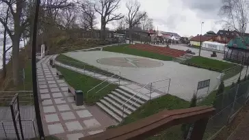 Widok z Kamery na plac widokowy Róża Wiatrów w Jarosławcu