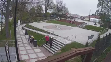 Widok z Kamery na plac widokowy Róża Wiatrów w Jarosławcu