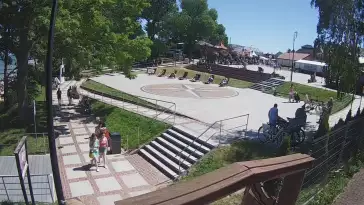 Widok z Kamery na plac widokowy Róża Wiatrów w Jarosławcu