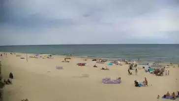 Widok z Kamery na plażę z kurortu Jastrzębia Góra