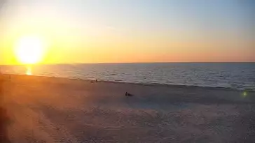 Widok z Kamery na plażę z kurortu Jastrzębia Góra