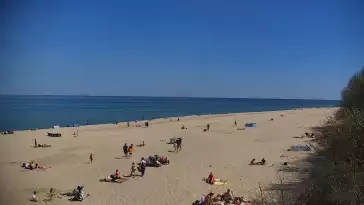 Widok z Kamery na plażę z kurortu Jastrzębia Góra