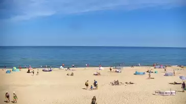 Widok z Kamery na plażę z kurortu Jastrzębia Góra