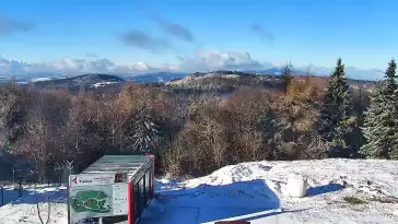 Widok na Tatry z obrotowej kamery na Jaworzynie Krynickiej