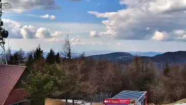 Widok na Tatry z obrotowej kamery na Jaworzynie Krynickiej