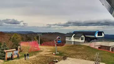 Widok na Tatry z obrotowej kamery na Jaworzynie Krynickiej