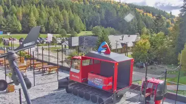 Widok na parking i Dolinę Czarnego Potoku- stację poczatkową kolei gondolowej
