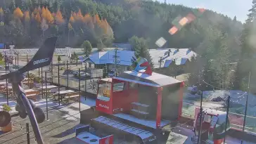 Widok na parking i Dolinę Czarnego Potoku- stację poczatkową kolei gondolowej