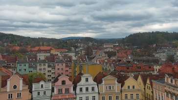 Widok z Kamery na panoramę miasta Jelenia Góra