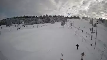 Widok na wyciąg orczykowy na stacji narciarskiej Jurgów Ski