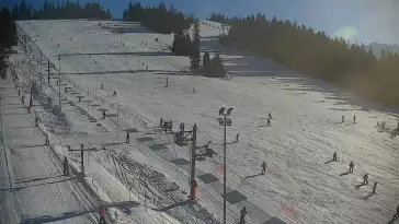 Widok z Kamery na dolny odcinek trasy w Jurgów -ski