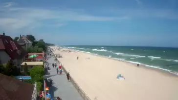 Sarbinowo plaża kamera na plaży