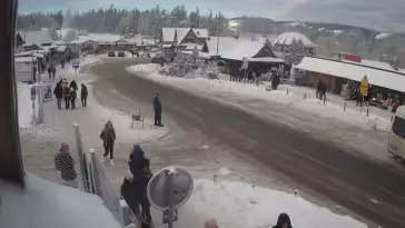 Widok z Kamery na Ulicę Bronisława Czecha w Zakopanem na żywo