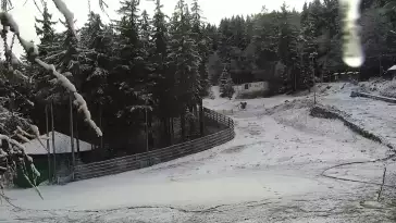 Widok z Kamery na wyciąg taśmowy w Karpacz Biały Jar.