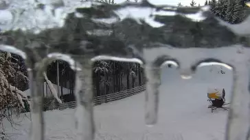 Widok z Kamery na wyciąg taśmowy w Karpacz Biały Jar.