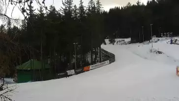 Widok z Kamery na wyciąg taśmowy w Karpacz Biały Jar.