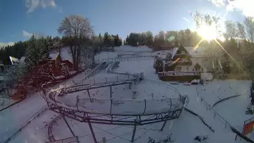 Ujęcie na tory saneczkowe w KOLOROWEJ w Karpaczu
