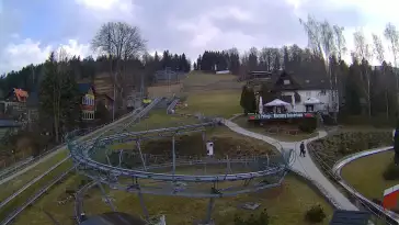 Ujęcie na tory saneczkowe w KOLOROWEJ w Karpaczu