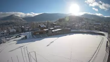 Widok z kamer na stadion Sportowy im. Ireny Szewińskiej