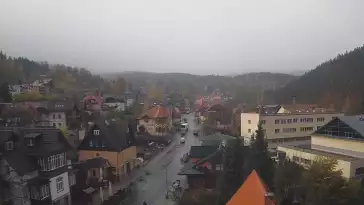 Karpacz - widok panoramiczny na deptak