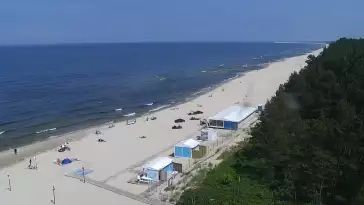 Widok na plażę i morze w Kątach Rybackich - zobacz