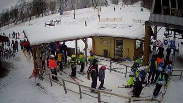 Widok na bramki dla narciarzy