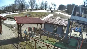 Widok na bramki dla narciarzy