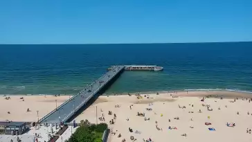Obraz na żywo na Molo i Plażę w Kołobrzegu