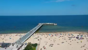 Obraz na żywo na Molo i Plażę w Kołobrzegu