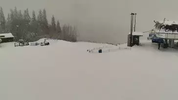 Widok na trasę nr 8 - Jankulakowski Wierch - jedna z dziewięciu kolei krzesełkowych w kompleksie Kotelnica Białczańska